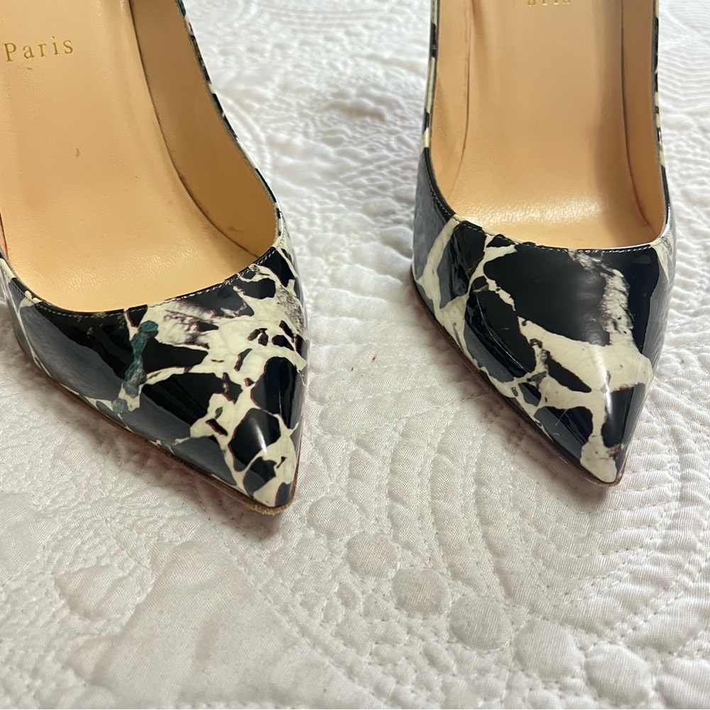 CHRISTIAN LOUBOUTIN Pigalle Follies 100 Pointy Toe Pump Heel Patent Leather 40 - Picture 5 of 12